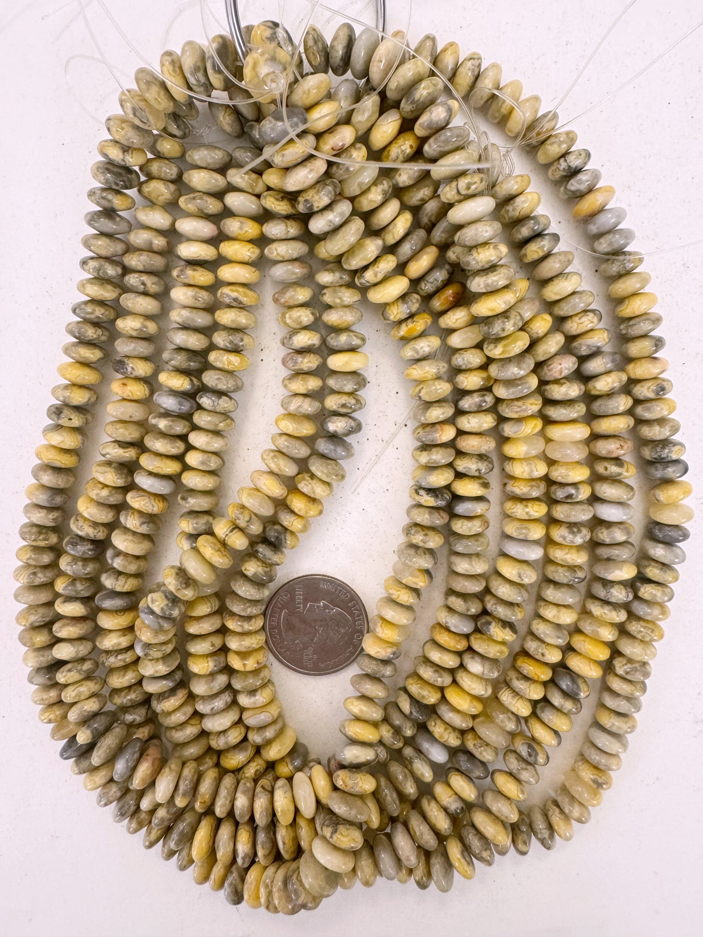 crazy lace agate, 9x4mm rondelle, 15