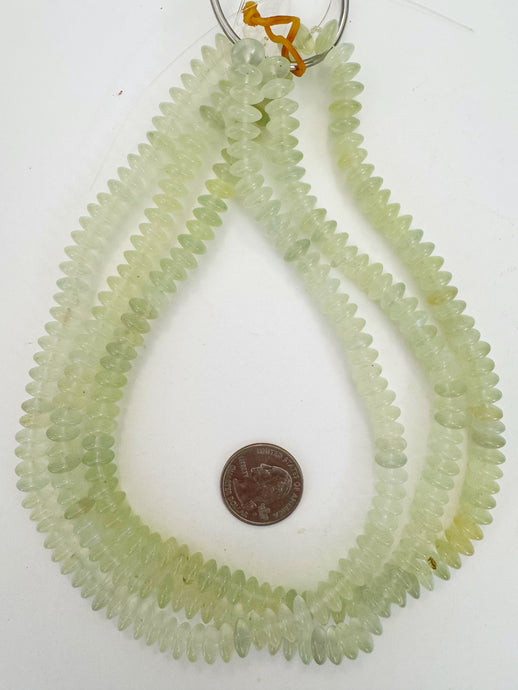 new jade, 9x4mm rondelle, 15