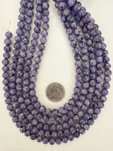 purple enhanced kiwi quartz, 8mm round, 15" strand, sold per strand