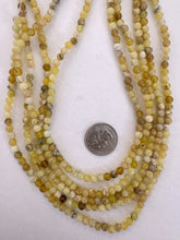 yellow opal, 5mm  round, 15" strand, , SOLD PER STRAND