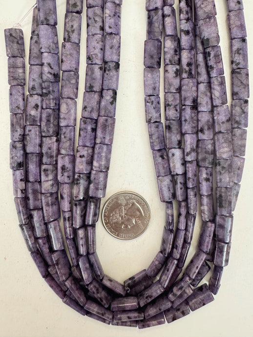purple enhanced kiwi quartz, 12x7x4mm rectangle, 15