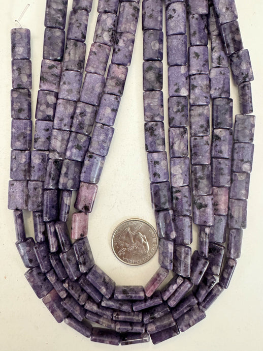 purple enhanced kiwi quartz, 15x10x4mm rectangle, 15