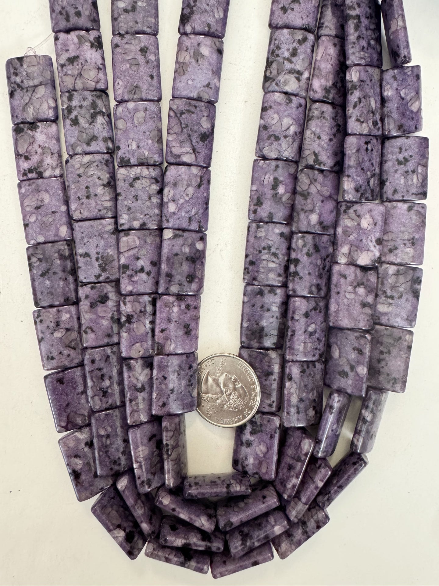 purple enhanced kiwi quartz, 20x15x6mm rectangle, 15