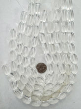 quartz, some beads partially etched, 22x13x11mm oval, 15" strand, SOLD PER STRAND (may have occasional chipped or broken beads)