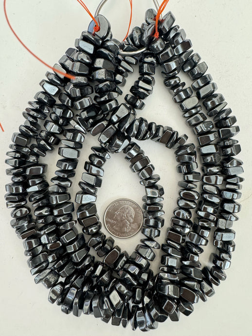 hematite, 20x15x6mm nugget rondelle , 15