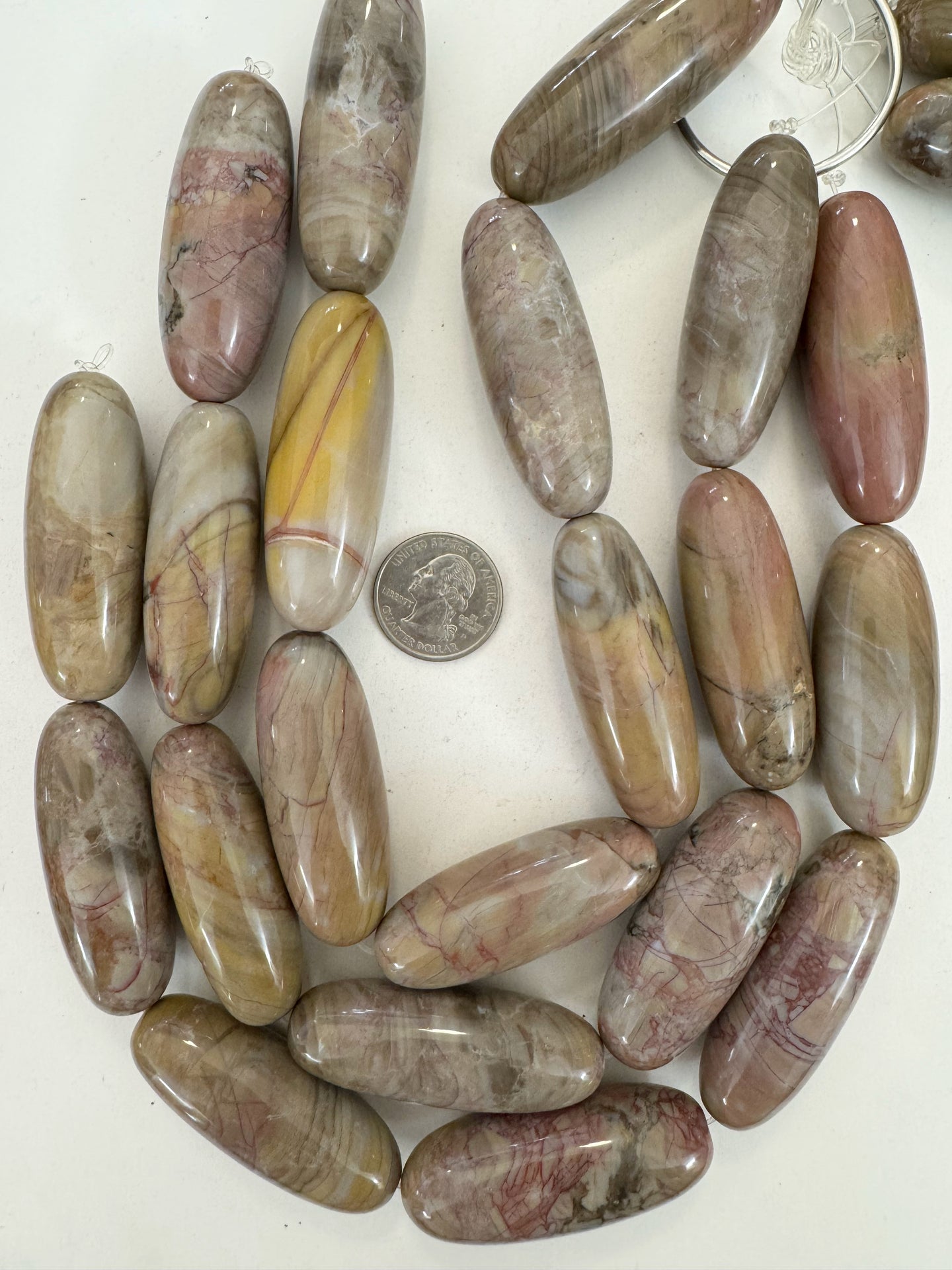 hidden valley jasper, 55x21mm tube, 15