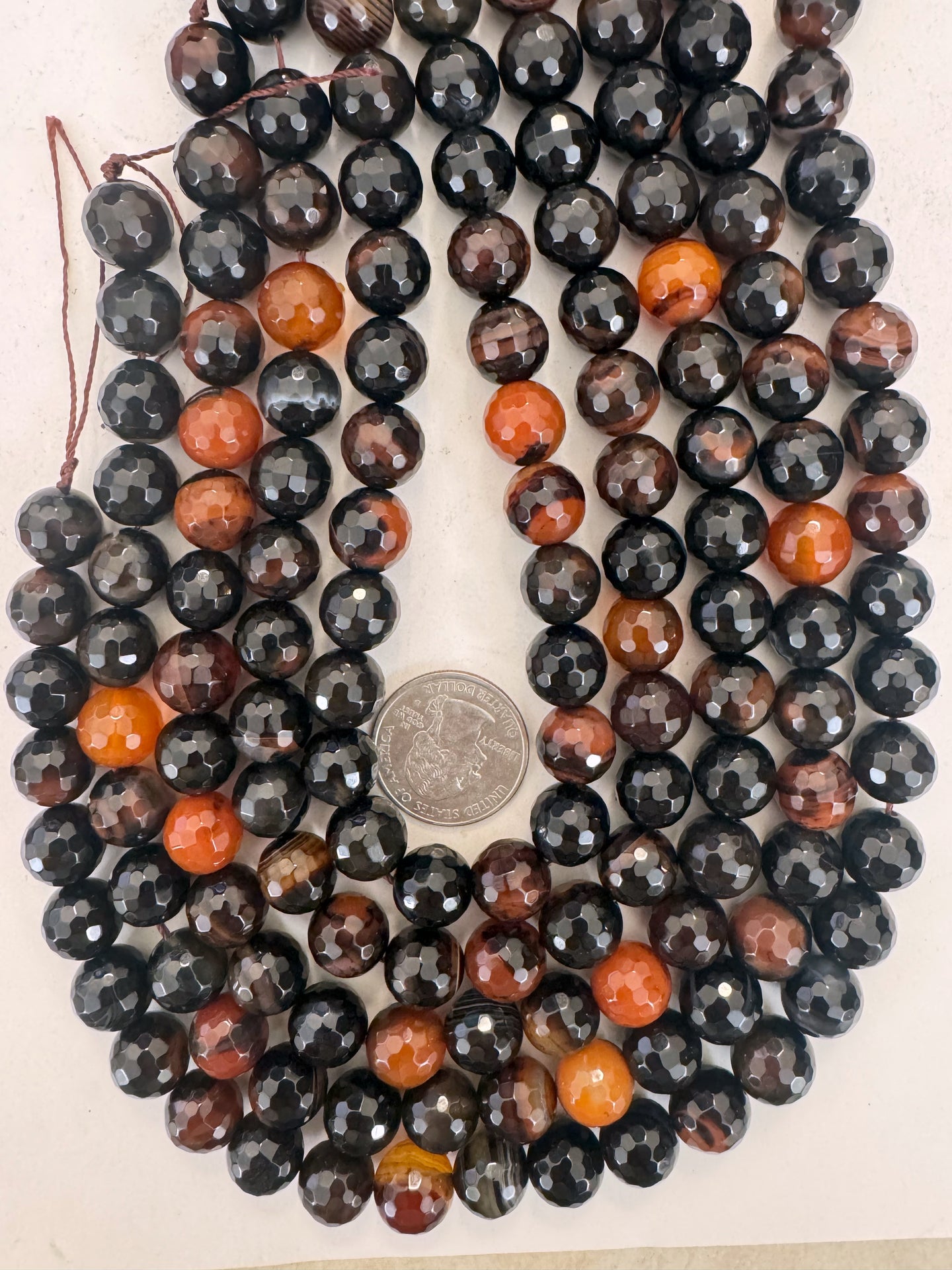 dream agate, 12mm faceted round, 15