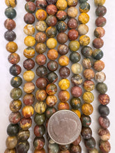 red creek jasper, 8mm round, 15" strand,  SOLD PER STRAND