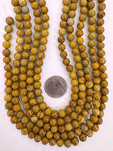 wood grain jasper, 8mm round, 15" strand,  SOLD PER STRAND