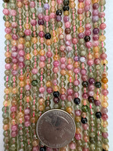 tourmaline, 4mm round, 15" strand,  SOLD PER STRAND