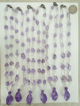 natural amethyst, natural quartz, 18" vintage stock necklace, sold per necklace (style 1)