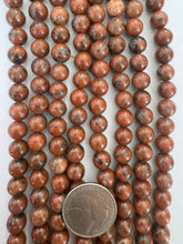 red jasper, 8mm round, 15" strand,  SOLD PER STRAND