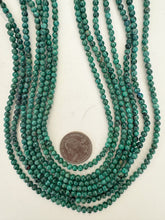chinese turquoise, 4mm round, 15" strand, sold per strand
