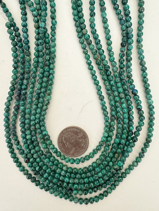 chinese turquoise, 4mm round, 15