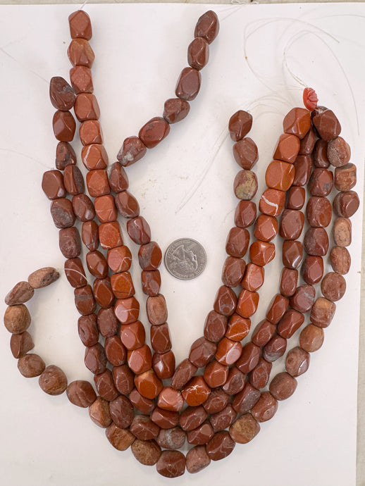 red jasper mix, 13-16mm nugget mix, 15