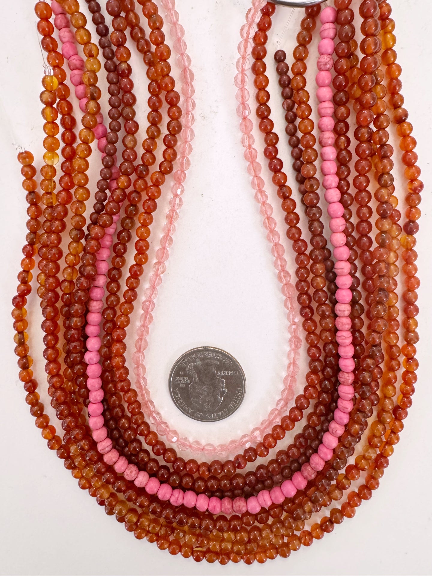 gemstone mix, 4-6mm round mix, 15