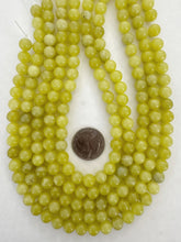 Korean jade, 8mm round, 15" strand,  SOLD PER STRAND