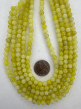 Korean jade, 6mm round, 15" strand,  SOLD PER STRAND