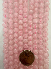 rose quartz, 8mm round, 15" strand,  SOLD PER STRAND