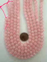 rose quartz, 8mm round, 15" strand,  SOLD PER STRAND