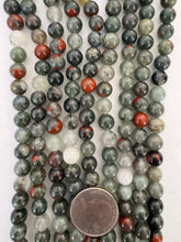 gray bloodstone, 8mm round, 15" strand,  SOLD PER STRAND