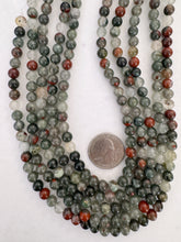 gray bloodstone, 6mm round, 15" strand,  SOLD PER STRAND
