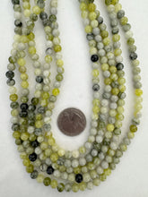 yellow turquoise, 6mm round, 15" strand,  SOLD PER STRAND