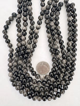obsidian, 8mm round, 15" strand,  SOLD PER STRAND