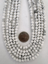 howlite, 6mm round, 15" strand,  SOLD PER STRAND