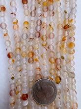 pale orange agate, 6mm round, 15" strand,  SOLD PER STRAND