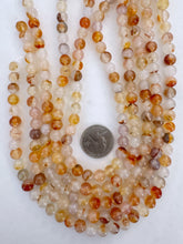 pale orange agate, 8mm round, 15" strand,  SOLD PER STRAND