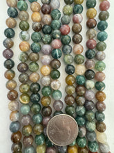 indian agate, 8mm round, 15" strand,  SOLD PER STRAND