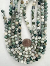 tree agate, 8mm round, 15" strand,  SOLD PER STRAND