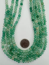 color enhanced agate: green, 6mm round, 15" strand,  SOLD PER STRAND