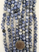 brazilian sodalite, 8mm round, 15" strand,  SOLD PER STRAND