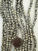 dalmatian jasper, 6mm round, 15" strand,  SOLD PER STRAND