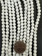 white jade, 6mm round, 15" strand,  SOLD PER STRAND