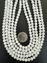 white jade, 6mm round, 15" strand,  SOLD PER STRAND