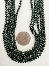 green goldstone, 4mm faceted round, 15" strand,  SOLD PER STRAND