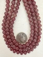 color enhanced dark pale ruby red quartz, 8mm round, 15" strand, sold per strand