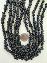 black stone, 9mm nugget mix, 15" strand,  SOLD PER STRAND