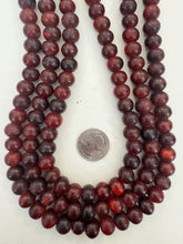 red vintage stock horn, 13x10mm rondelle, 15" strand, SOLD PER STRAND
