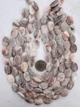 blood vein quartz, 20x15x6mm oval, 15" strand,  SOLD PER STRAND