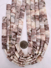 blood vein quartz, 18x13x5mm rectangle, 15" strand,  SOLD PER STRAND