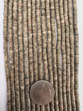 muted brown peach jasper, 4x3mm heishi rondelle, 15" strand, SOLD PER STRAND