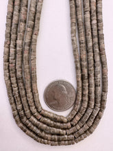 muted brown peach jasper, 4x3mm heishi rondelle, 15" strand, SOLD PER STRAND