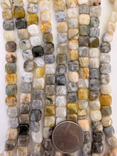 bamboo leaf jasper, 9x9x4mm square, 15" strand, SOLD PER STRAND