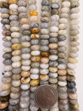 bamboo leaf jasper, 10x6mm rondelle, 15" strand, SOLD PER STRAND