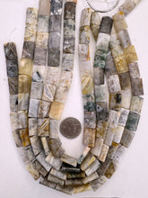 bamboo leaf jasper, 19x13x5mm rectangle, 15" strand, SOLD PER STRAND