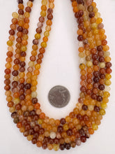 multi tone red aventurine, 6mm round, 15" strand, SOLD PER STRAND